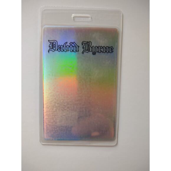 David Byrne Rei Momo Backstage Pass Laminated 1989 Original Talking Heads Laser - Picture 2 of 2